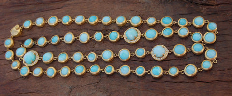 Blue opal chain